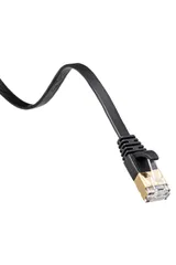 ギガビット 10Gbps/600MHz RJ45コネクタ イーサネットケーブル ツメ折れ防止 フラット ブラック (5m) CAT7 KB-FLU7-05BK LANケーブル サンワサプライ
