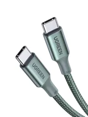 断線防止 C iphone17/16/15シリーズ、MacBook C USB Pro、Matebook、iPad、Xperia、Galaxy等Type-c機種対応 USB to (1m 超急速充電USB CケーブルPD対応100W/5A グリーン) Type