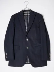 BURBERRY LONDON/バーバリー ロンドン 裏地チェック ホースマークメタルボタン ウールブレザージャケット【90-76-165 36R】【MJKA75416】