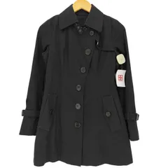 バーバリーブルーレーベル BURBERRY BLUE LABEL 裏地ノバチェック ライナー付 斜めボタン 変形 ショートトレンチコート レディース  38