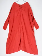 nest robeネストローブ 後染めリネン フロントリボンギャザーワンピース【フリー】【LOPA75605】