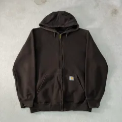 100 Carhartt カーハート WIP ブラウン フードジップアップ