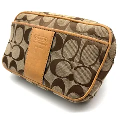 COACH y2k signature shoulderbag コーチ シグネチャーショルダーバッグ キャンバスレザー素材 ベージュ