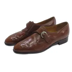 ランバン LANVIN モンクシューズ ローファー ビジネスシューズ レザー ブラウン 26のサムネイル