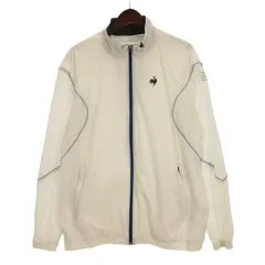 ルコックスポルティフ le coq sportif ナイロン ジャケット ジップアップ ゴルフウェア ホワイト LL 251201E