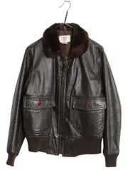 80s USA製 アヴィレックス G-1 フライト ジャケット 40 メンズ M / ヴィンテージ ミリタリー ボンバー 本革 レザー 革ジャン ブルゾン 茶