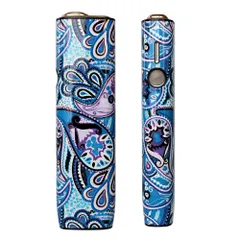 ペイズリー 収納ケース ケース 加熱式たばこ用 アクセサリ ONE イルマ i i ワン 保護ケース イルマ シガレット ILUMA ワン/ILUMA ONE対応 アクセサリー KAZARI (ブルー ペイズリー)