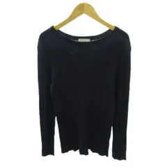 ユナイテッドアローズ UNITED ARROWS ニット カットソー コットン シルク混 長袖 紺 ネイビー 1012 ■YHS6