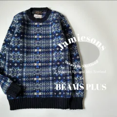 JAMIESONS / BEAMS PLUS別注　フェアアイル 総柄　クルーネックニットのサムネイル