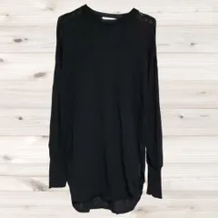 A1207 アズールバイマウジー AZUL BY MOUSSY ニット セーター 長袖(M) 黒 無地