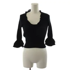 ミュウミュウ miumiu ニット カットソー 7分袖 38 紺 ネイビー /AN31