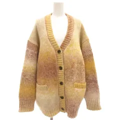 フリークスストア FREAKS STORE グラデーションカーディガン ニット 長袖 厚手 F ベージュ 白 ホワイト /GV