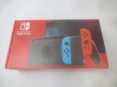  ゲーム Nintendo switch ニンテンドースイッチ 本体 HAC-001 動作品 ジョイコン ネオンレッド ブルー 箱付き 中古品