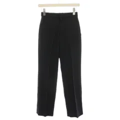 スローブ イエナ SLOBE IENA  25SS ウォッシャブルツイルストレートパンツ スラックス 36 黒 ブラック 無地 25030912400010 /YM