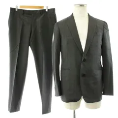 ミラショーン mila schon シングルスーツ セットアップ 上下 テーラードジャケット 総裏地 パンツ ジップフライ ウール 46C グレー /KU