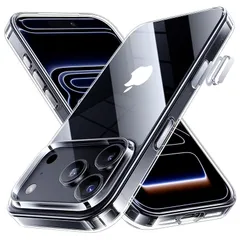 【新品】 NIMASO iPhone 17 Pro 用 ケース クリア 黄変防止 耐衝撃 米軍MIL規格 SGS認証 PC背面 カメラコントロールカバー付き いPhone17Pro対応 傷つけ防止 超薄型 軽量 ワイヤレス充電対応 ストラップホール付き ア 1