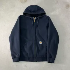 100 カーハート サーマル ネイビー フードジップアップ