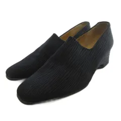 銀座ヨシノヤ パンプス 23.5cm シューズ ローヒール 黒 ブラック /AE