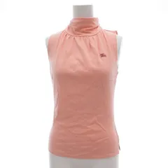 バーバリーブルーレーベル BURBERRY BLUE LABEL カットソー 38 ロゴ 刺繍 ノースリーブ ピンク /AE ■GY06