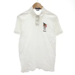 ポロ ラルフローレン POLO RALPH LAUREN ポロシャツ M 半袖 ポロベア 刺繍 鹿の子 白 ホワイト /AE ■GY06