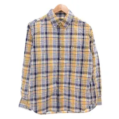マックレガー マクレガー McGREGOR 美品 シャツ M 黄 イエロー 青 ブルー チェック柄 長袖 ボタンダウンカラー /NL ■GY60