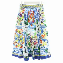 チェスティ Chesty フレアスカート ロング丈 花柄 総柄 1 マルチカラー 黄 イエロー 青 ブルー 白 ホワイト 12S717 /AN55