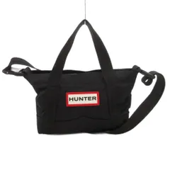 ハンター HUNTER ナイロン ミニ トップ クリップ トートバッグ ショルダー 2WAY ロゴ 黒 ブラック /FF
