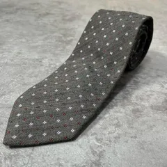 【BURBERRY BLACK LABEL】バーバリーブラックレーベル ジャガード小紋柄ネクタイ ウール/シルク メンズ　ウールタイ　ニットタイ　日本製　スクエアドット　刺繍　グレー　灰色　ピンク　桃色　パープル　紫　ビジネス向け