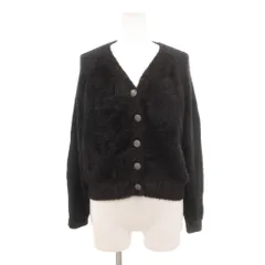 ルーニィ LOUNIE 美品 カーディガン ラメ F 黒 ブラック Vネック 長袖 /NL