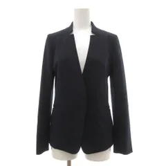 グリーンレーベルリラクシング ユナイテッドアローズ green label relaxing 美品 テーラードジャケット シングル 1B 比翼 キザミラペル 36 紺 ネイビー /YJ