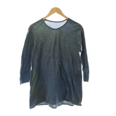 ヨーガンレール JURGEN LEHL カットソー M ブルー 長袖 マルチボーダー Vネック /JP