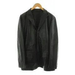 タカQ タカキュー TAKA-Q テーラードジャケット レザージャケット 革ジャン 上着 LL 黒 ブラック 長袖 シングルブレスト /AN52 ■MA