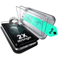 【数量限定】AR加工 自動吸着/浮き気泡無し いphone16pro保護フィルム 指紋防止 米軍MIL規格 防塵 9H強化ガラス 軍事級高耐久 0.3mm超薄 3枚入り 自動除塵 用 擦り傷防止 17 0.5M鋼球落下テスト iPhone 衝撃吸収 ガラスフィ