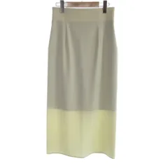 ノーブル NOBLE ジャージーライクカラータイトスカート 36 アイボリー バイカラー /AB ■OS