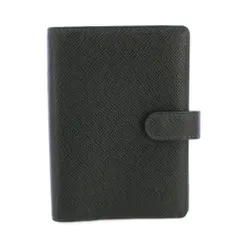 ルイヴィトン LOUIS VUITTON アジェンダPM タイガ 手帳ケース アドレス帳 二つ折り レザー ワンカラー LVロゴ 緑 グリーン R20426 /BB ■OH