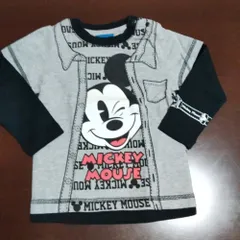 373 90cm ディズニーミッキー 長袖 T シャツ ロンt