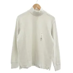 ユニクロ UNIQLO タグ付き 24AW ソフトニットフリースモックネックT Tシャツ 長袖 M オフホワイト /UO