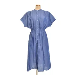アーバンリサーチ URBAN RESEARCH シャツワンピース フレア ロング 36 青 ブルー ■FY