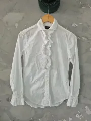 ポロラルフローレンのフリル装飾 白 シャツ 4size