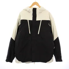 ザノースフェイス THE NORTH FACE HYVENT マウンテンパーカー ジャケット アウター バイカラー ナイロン ロゴ XL 黒 ブラック 白 ホワイト /BB