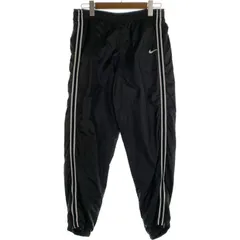 90-00's NIKE ナイキ ナイロン サイドライントラックパンツ ブラック 白タグ Size XL(18-20)