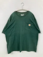 Carhartt カーハート Tシャツ/カットソー L グリーン 無地 ワンポイント ブランドロゴ ミドル丈 半袖 クルーネック(丸首)