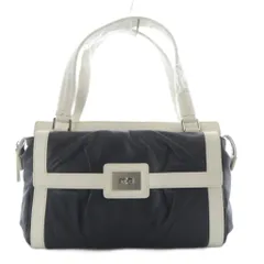 サザビー SAZABY ハンドバッグ レザー ブラック ホワイト /YO20