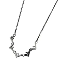 フェンディ FENDI フェンディ ファイブ ネックレス ロゴ ネックレス メタル シルバー レディース 【中古】