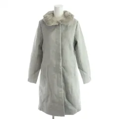 ミッシュマッシュ MISCH MASCH コート 38 グレー ファー襟 長袖 無地 /AP