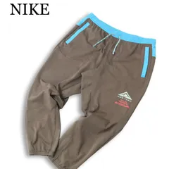 NIKE ナイキ 裏起毛★ ロゴ刺繍 ストレッチ トレイル ランニング イージー ジョガー パンツ Sz.XL メンズ 大きいサイズ