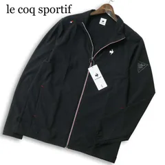 【新品 未使用】 le coq sportif ルコック 春夏 吸汗速乾★ LCS Essentialクロス ジャケット ブルゾン Sz.M メンズ 黒