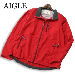 AIGLE エーグル 通年 ロゴ刺繍★ ナイロン ブルゾン ジャケット Sz.XL メンズ 大きいサイズ アウトドア