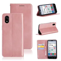 (ライトローズゴールド) ケース手帳型) a402ZT かんたんスマホ4 かんたんスマホ4 5色(適用 スタンド機能付き マグネット ケース ケース 耐衝撃 財布型 カード収納 PUレザー 手帳型 手帳型 カバー スマホケース 手帳型ケース A402ZT A4