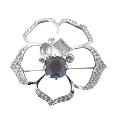 スワロフスキー SWAROVSKI フラワー ブローチ アクセサリー レディース 表記無 